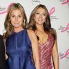 Aerin lauder et Elizabeth Hurley à la soirée de charité Hot Pink Party organisée par la fondation The Breast Cancer Research qui collecte des fonds pour la recherche sur le cancer du sein. A New York, le 17 avril 2013.