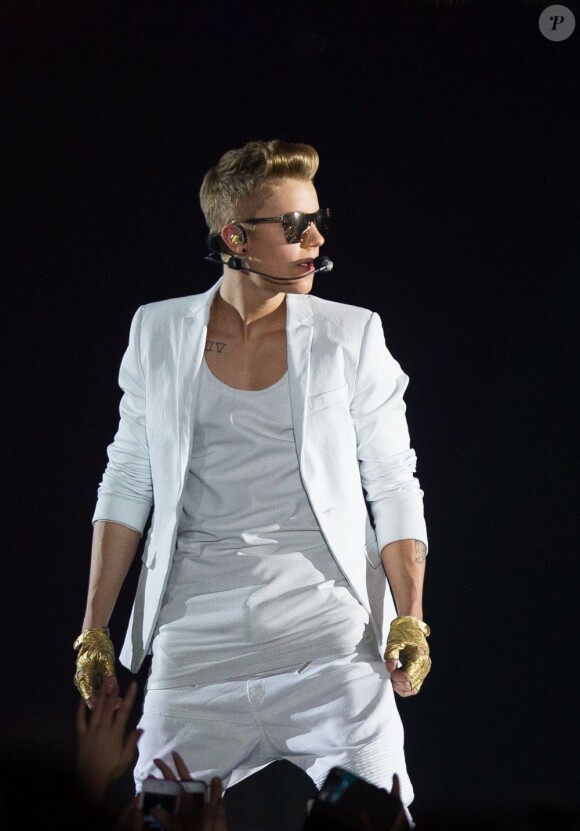 Le chanteur Justin Bieber en concert à Oslo, le 16 avril 2013.