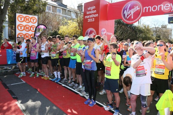Des stars étaient au départ du marathon de Londres le 21 avril 2013.