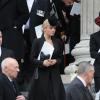 Katherine Jenkins aux funérailles de Margaret Thatcher le 17 avril 2013 à Londres.