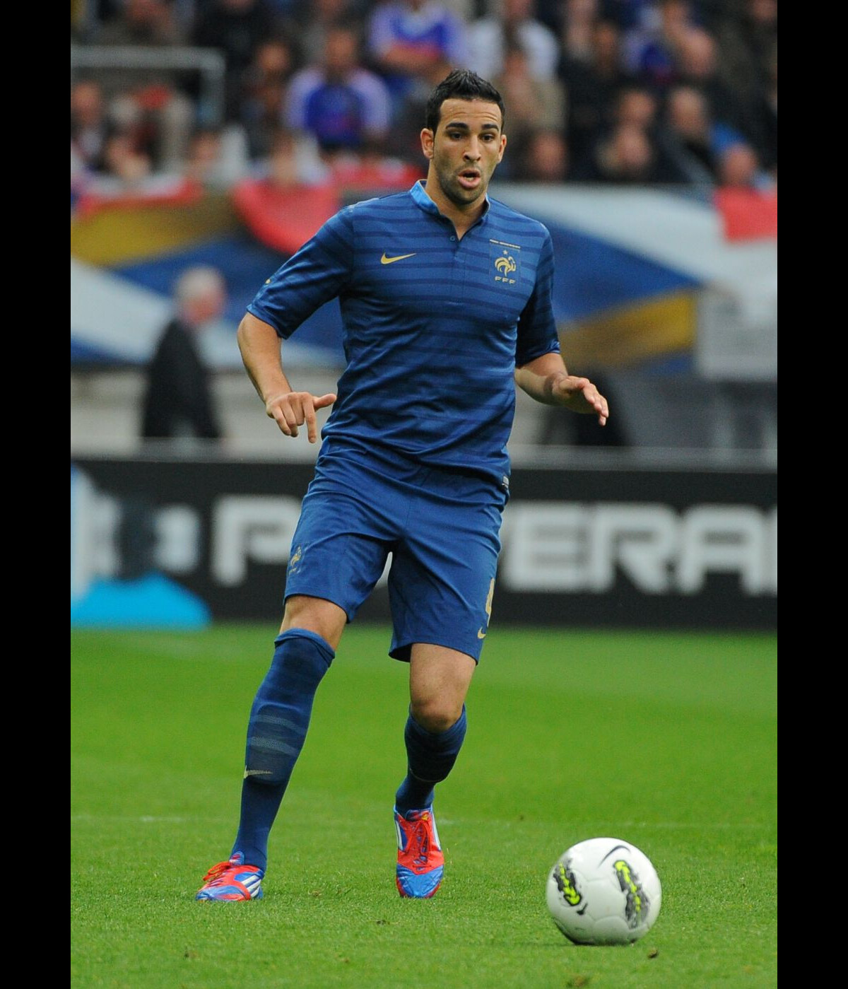 Photo : Adil Rami lors de France-Estonie au Mans le 5 juin 2012. - Ode ...