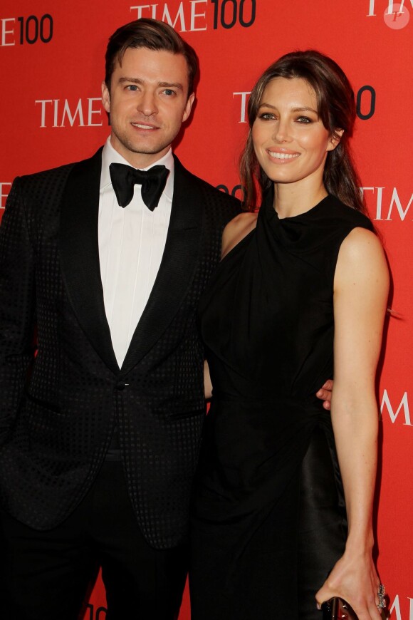 Justin Timberlake et Jessica Biel lors du gala organisé par le magazine Time, à New York le 23 avril 2013.