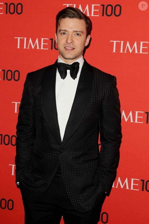 Justin Timberlake sur le tapis rouge du gala organisé par le magazine Time, à New York le 23 avril 2013.