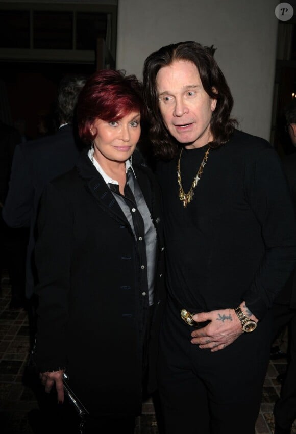 Sharon Osbourne et Ozzy Osbourne à la soirée Universal Music Group Chairman & CEO Lucian Grainge's annual Grammy Awards, à Brentwood le 10 février 2013.