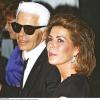 Karl Lagerfeld en 2001 au bal de la croix rouge avec la princesse Caroline de Monaco
