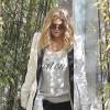 Exclu - La chanteuse Fergie (enceinte) et Josh Duhamel quittent leur domicile pour se rendre à la soirée Giorgio Armani du festival Paris Photo à Los Angeles, le 25 avril 2013.