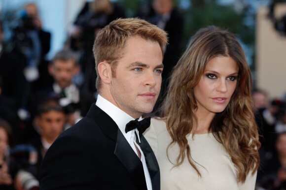 Chris Pine et Dominique Piek lors du Festival de Cannes 2012