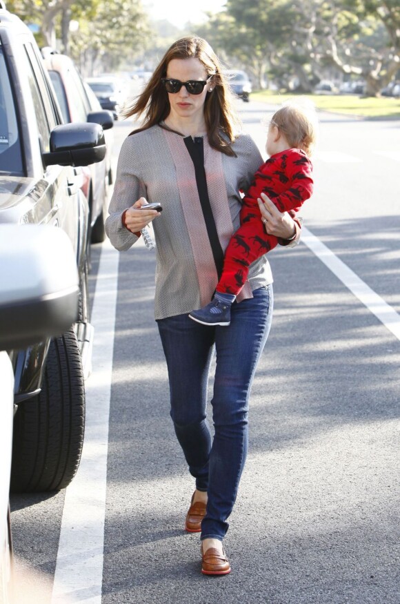 Please hide the child's face prior to the publication. Jennifer Garner seen heading back to her car with her baby Samuel, after taking her daughters Violet and Seraphina to their Karate class in Santa Monica, Los Angeles, CA, USA, on Friday April 26, 2013. Photo by Limelightpics.US/ABACAPRESS.COM27/04/2013 - Los Angeles