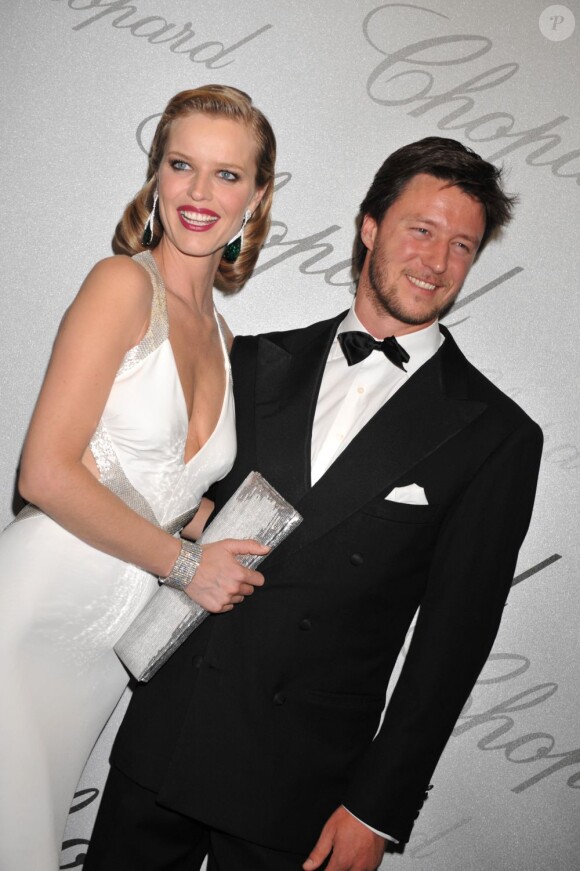 Eva Herzigova et son mari Gregorio Marsiaj à une soirée Chopard à Cannes le 19 mai 2008.