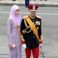 Le prince Al-Muhtadee Billah de Brunei et la princesse Sarah à la prestation de serment du roi Willem-Alexander des Pays-Bas, le 30 avril 2013 à la Nouvelle Eglise (Nieuwe Kerk) d'Amsterdam.