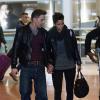 Halle Berry et Olivier Martinez arrivent à l'aéroport à Paris. L'actrice a passé Noël dans la famille d' Olivier Martinez sans sa fille Nahla qui est restée aux États-Unis avec son père Gabriel Aubry. Photo prise le 22 décembre 2012.