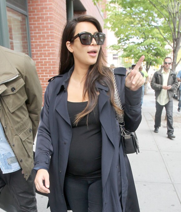 Pregnant Kim Kardashian with her boyfriend Kanye West walk back to their hotel in Soho, New York City, NY, USA, on May 6, 2013. Photo by Charles Guerin/ABACAPRESS.COM06/05/2013 - New York City
