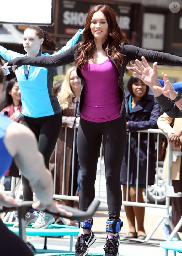 Megan Fox sportive sur le tournage des Tortues Ninja dans le Midtown, New York, le 7 mai 2013.