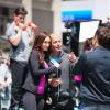 Megan Fox et Will Arnett sur le tournage des Tortues Ninja dans le Midtown, New York, le 7 mai 2013.