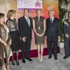 Le prince Albert et la princesse Charlene de Monaco prenaient part le 7 mai 2013 au Sporting d'hiver de Monte-Carlo à la 2e cérémonie de remise du prix Femme de l'année, décerné au professeur Diane Harper et à Adeline Garino.