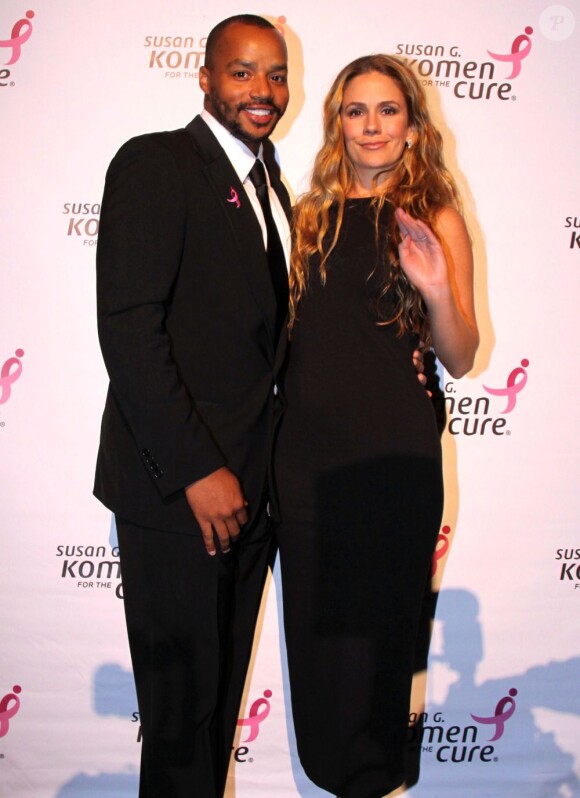 
Donald Faison et sa femme Cacee Cobb à la soirée Susan Komen for the cure honoring the promise event, à Washington, le 28 octobre 2011.