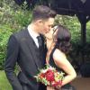 Shenae Grimes et Josh Beech lors de leur mariage le 10 mai 2013 dans la banlieue de Londres.
