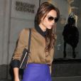 Victoria Beckham sort du grand magasin Bergdorf Goodman à New York ale 9 mai 2013