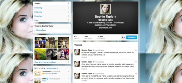 Compte twitter de Sophie Tapie - Hommage à sa grand-mère disparue