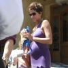 Halle Berry, enceinte, sa fille Nahla et son fiancé Olivier Martinez vont déjeuner au restaurant pour la fête des mères à West Hollywood, le 12 mai 2013.