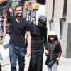 Meg Ryan et ses enfants Jack Quaid et Daisy True dans les rues de Soho à New York, le 12 mai 2013.
