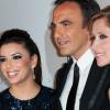 Eva Longoria, Nikos Aliagas et Lara Fabian à la soirée Global Gift Gala au George-V Hotel à Paris, le 13 mai 2013.