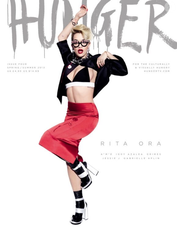 Rita Ora en couverture du numéro printemps-été 2013 du magazine Hunger.