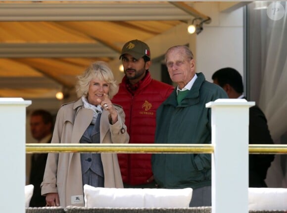 Camilla Parker Bowles et le prince Philip, duc d'Edimbourg au Windsor Horse Show le 10 mai 2013 lors de l'épreuve Royal Windsor Endurance.