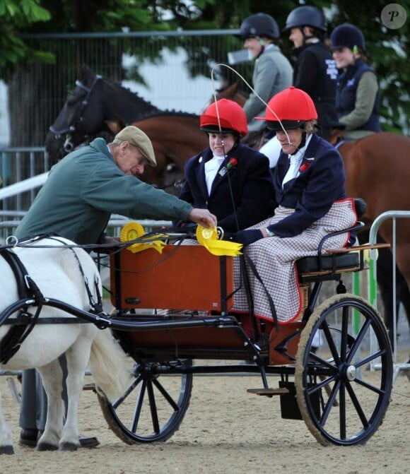 Le prince Philip, duc d'Edimbourg au Windsor Horse Show le 9 mai 2013 lors d'une épreuve d'attelage pour personnes handicapées.