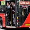 Le prince Harry et David Cameron ont fait sensation dans Manhattan, à bord d'un Routemaster, pour la campagne GREAT de promotion de la Grande-Bretagne, le 14 mai 2013.