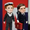 Le prince Harry et David Cameron... version ''Makies'' ! Les deux hommes ont fait sensation dans Manhattan, à bord d'un Routemaster, pour la campagne GREAT de promotion de la Grande-Bretagne, le 14 mai 2013.