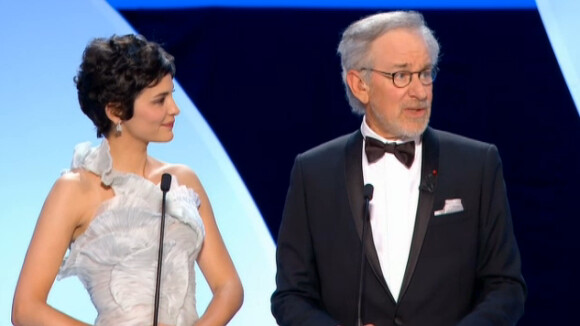 Cannes 2013 : Audrey Tautou lumineuse et Steven Spielberg ovationné en ouverture