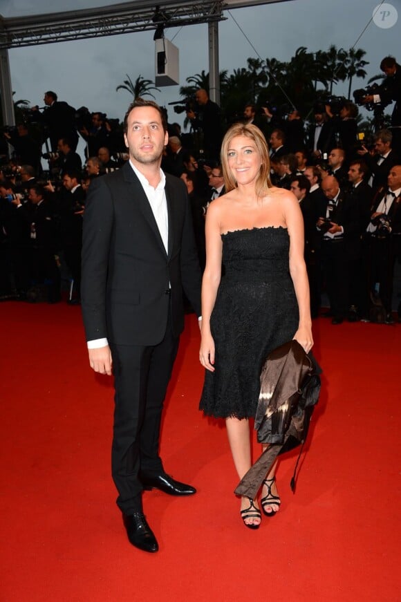 Amanda Sthers et son compagnon Thierry Weinberg à l'ouverture du 66e Festival de Cannes au Palais des Festivals, le 15 mai 2013