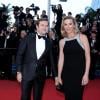 Laurence Ferrari et son mari Renaud Capuçon à la montée des marches du film Le Passé, lors du 66e Festival du film de Cannes, le 17 mai 2013.