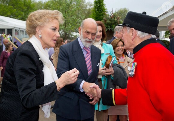 Le prince et la princesse Michael de Kent au Chelsea Flower Show, lors de la journée d'inauguration VIP de l'exposition, le 20 mai 2013 à Londres.