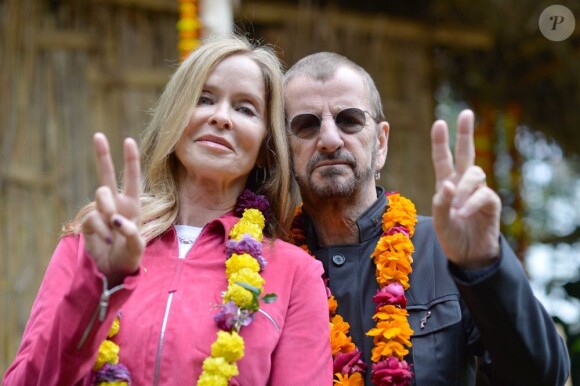 Ringo Starr et Barbara Bach à l'inauguration du Chelsea Flower Show, le 20 mai 2013 à Londres.