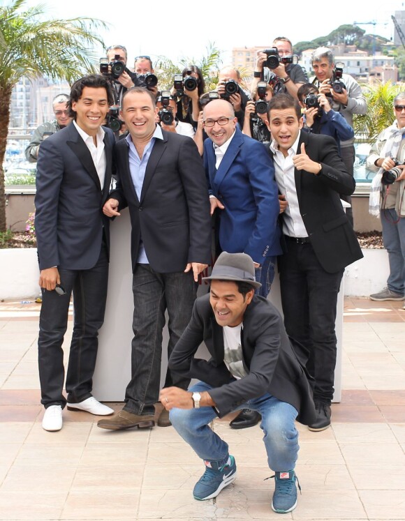 Jamel Debbouze, Tewfik Jallab, Mohamed Hamidi, Fatsah Bouyamed et Malik Benthala (Montre Baume et Mercier) - Photocall du film "Ne quelque part" au 66 eme Festival du Film de Cannes - Cannes 21/05/2013  Call for the movie "Ne quelque part" at the 66 th Cannes Film Festival. On may 21st 201321/05/2013 - Cannes