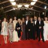 Sabrina Ferilli, Paolo Sorrentino, Isabella Ferrari, Toni Servillo, Carlo Verdone, Iala Forte, Pamela Villoresi lors de la montée des marches le 21 mai 2013 lors du Festival de Cannes, pour la présentation des films La Grande Bellezza et Les Salauds