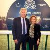 Pierre Dhostel et sa femme Caroline à la soirée de lancement du Prix de Diane Longines 2013 au Pavillon Gabriel, le 22 mai 2013.