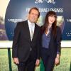 Nolwenn Leroy et Hubert Monzat (directeur General de France Galop) à la soirée de lancement du Prix de Diane Longines 2013 au Pavillon Gabriel, le 22 mai 2013.