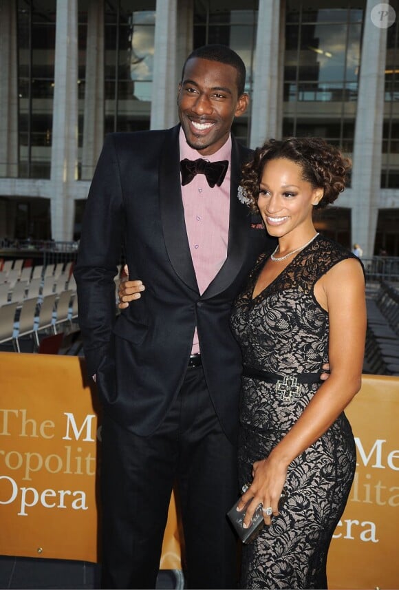 Amar'e Stoudemire et son épouse Alexis Welch au Metropolitan Opera House de New York City le 24 septembre 2012
