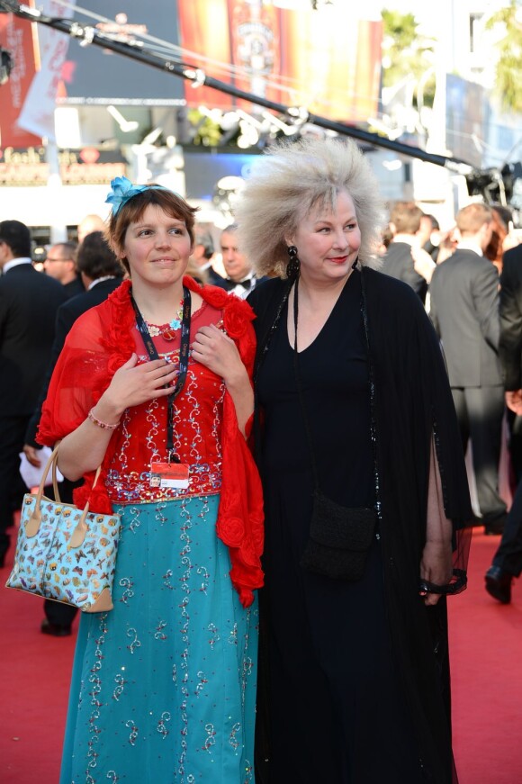 Yolande Moreau et Miss Ming lors de la montée des marches avant la projection du film Nebraska à l'occasion du 66e Festival de Cannes le 23 mai 2013