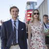 Pierre Casiraghi et sa compagne Beatrice Borromeo visitant les paddocks du Grand Prix de F1 de Monaco le 26 mai 2013