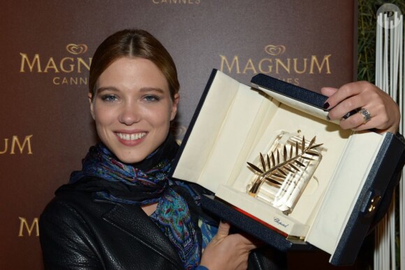 Léa Seydoux lors de la soirée Magnum après la cérémonie de clôture du Festival de Cannes le 26 mai 2013