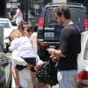 Kourtney Kardashian, son conjoint Scott Disick et leur fils Mason à Malibu, le 29 mai 2013.