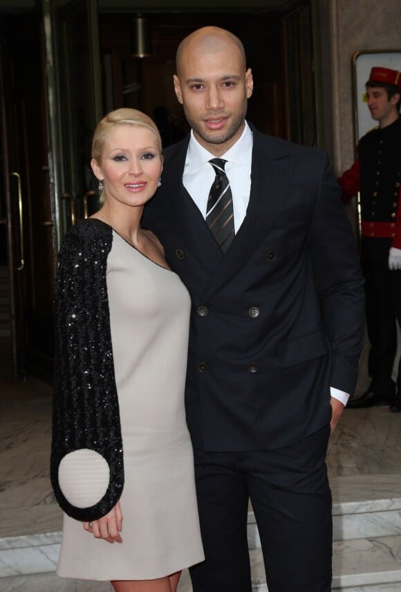 Xavier Delarue et sa femme Tatiana Laurens à Paris lel 16 mars 2013