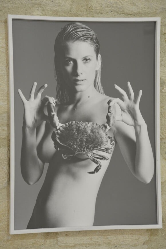 Photo de Mélanie Laurent pour le projet Fishlove contre la surpêche signée Alan Gelati et exposée lors de son exposition à la galerie Baudoin Lebonà Paris, le 28 mai 2013.