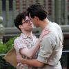 Daniel Radcliffe sur le tournage du film 'Kill Your Darlings' ià NEw York le 26 mars 2013