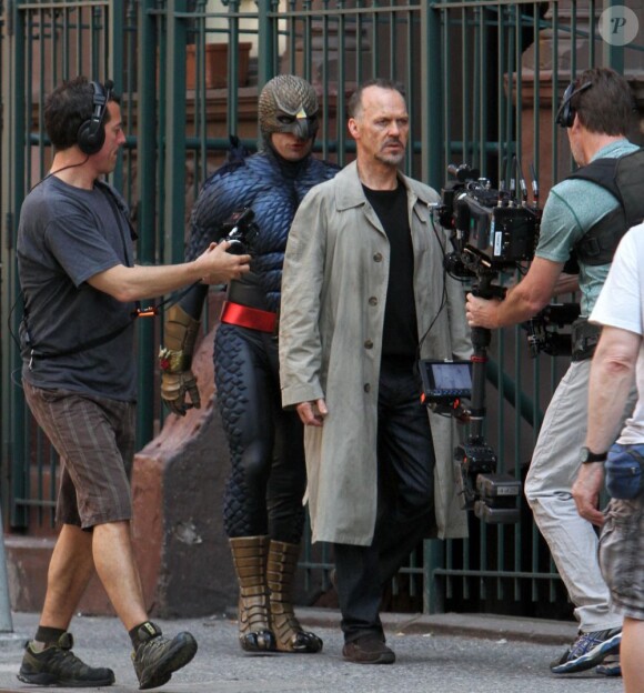 Michael Keaton sur le tournage de Birdman à New York, le 1er juin 2013.