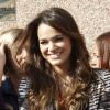 Bruna Marquezine, la compagne du footballeur Neymar, à Barcelone le 3 juin 2013 pour la présentation du joueur aux supporters du FC Barcelone.